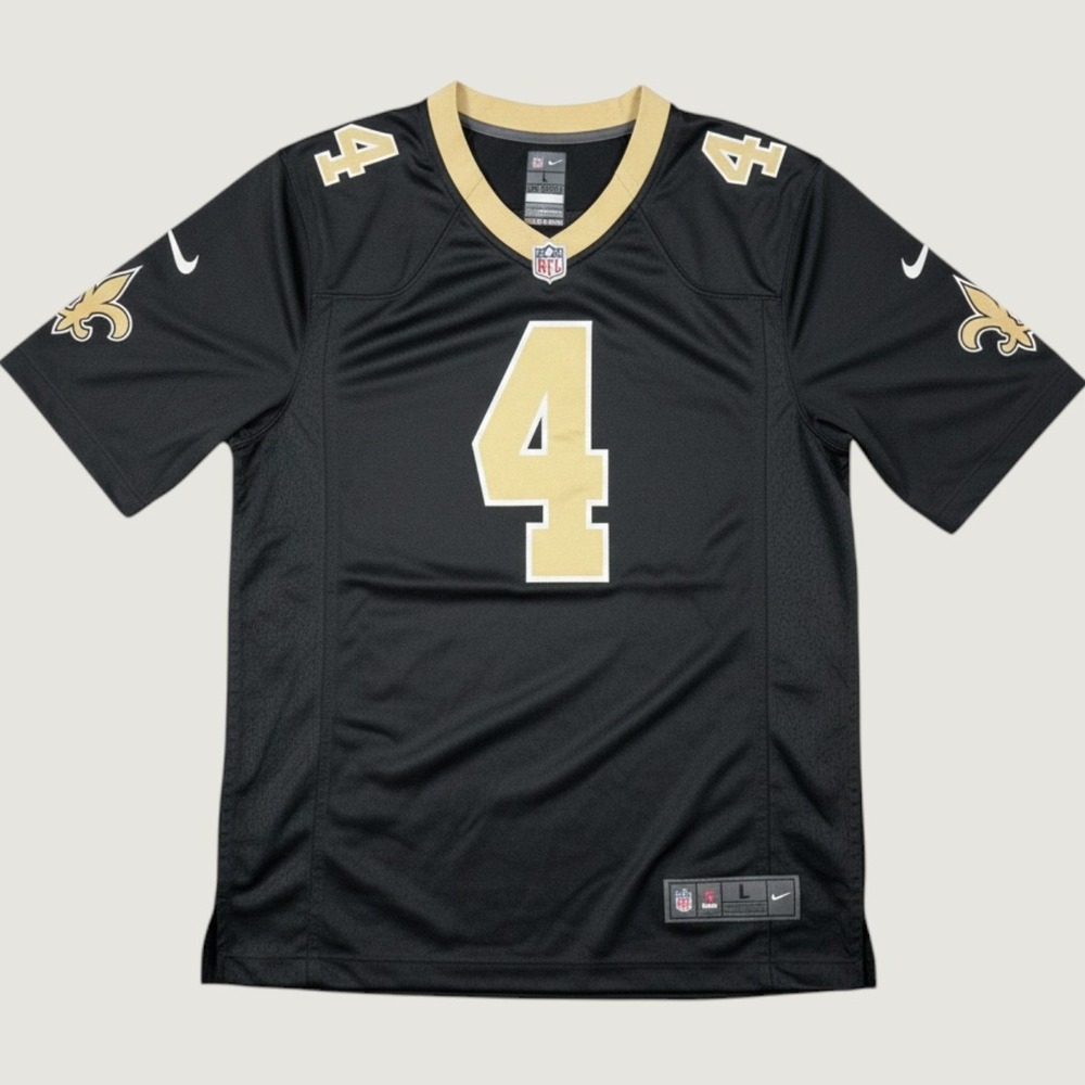 Nike New Orleans Saints Derek Carr 4 NFL Jersey Black Mens Large 13174